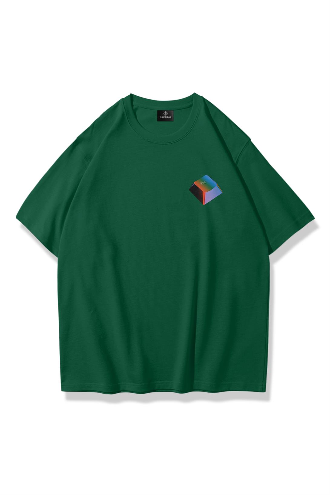 Trendiz Unisex Escape Route Tshirt Yeşil