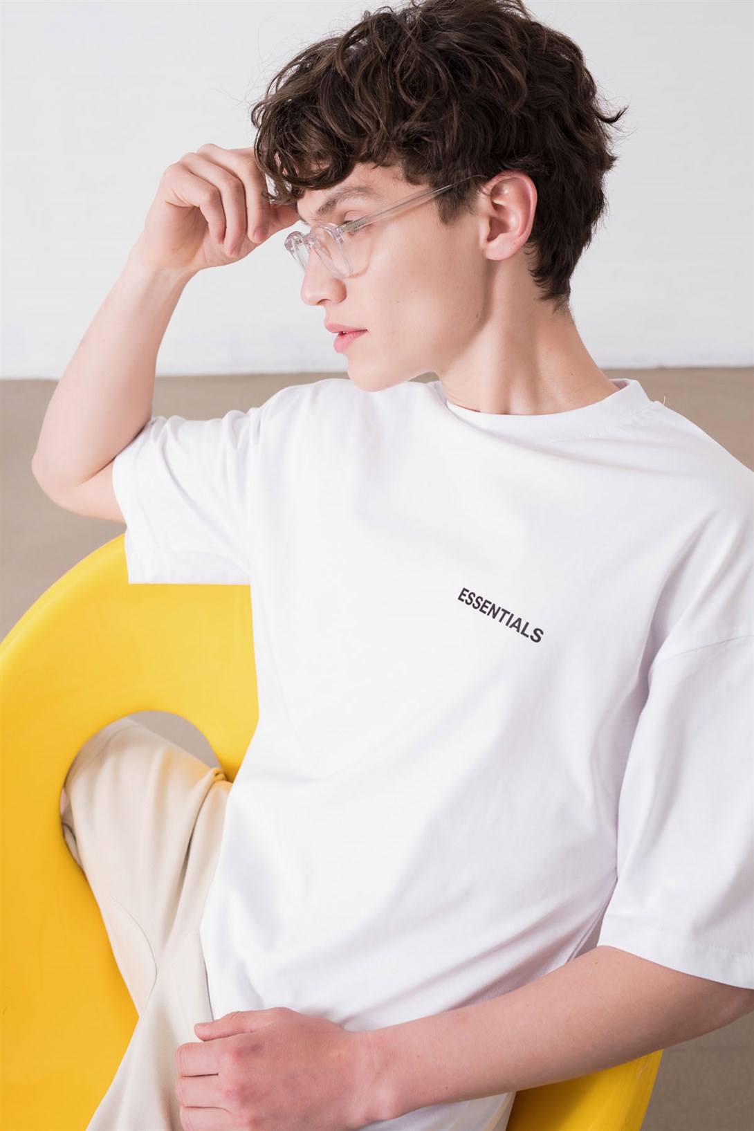 Trendiz Unisex Essentials 303 Beyaz Tshirt