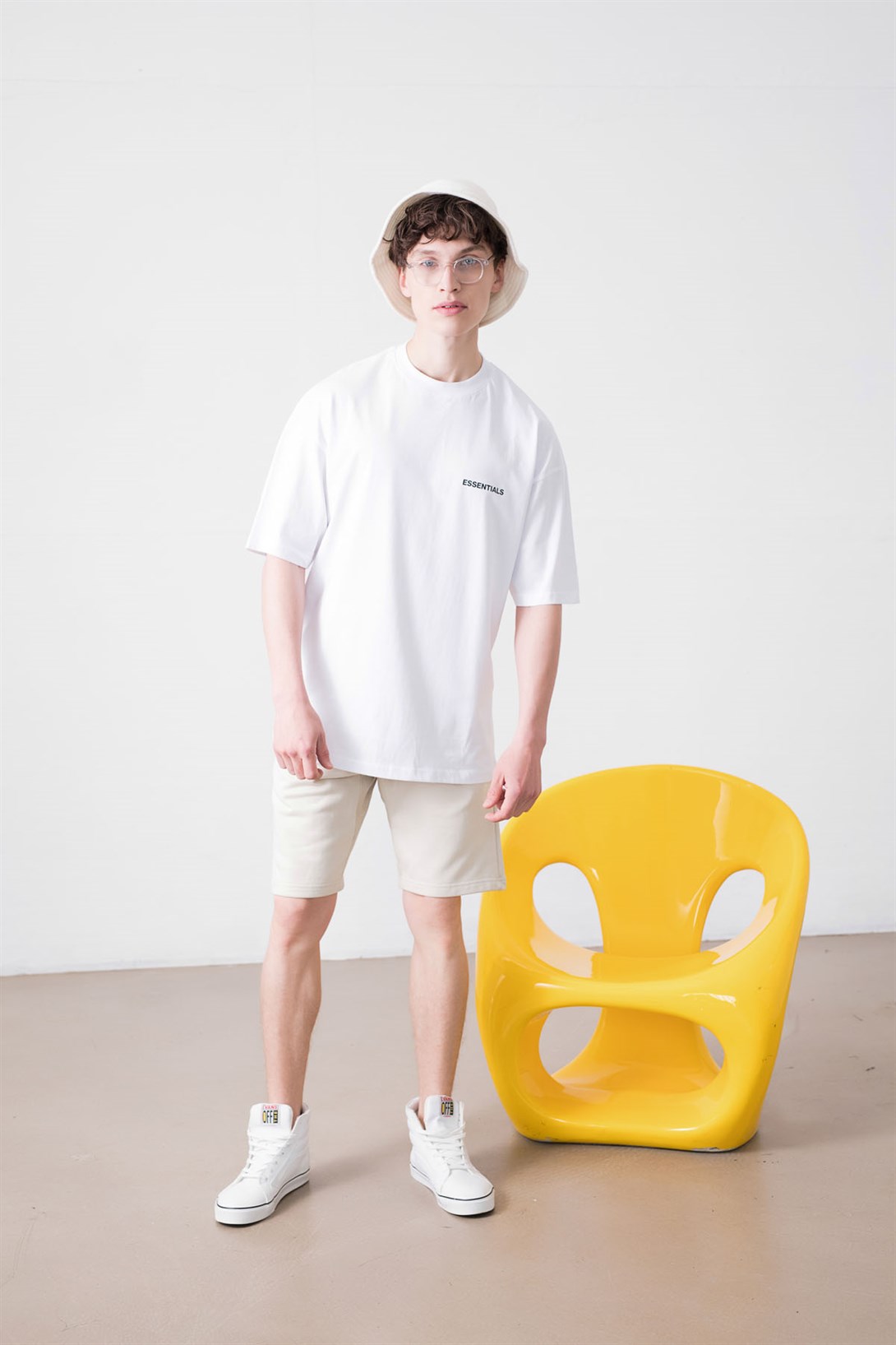 Trendiz Unisex Essentials 303 Beyaz Tshirt