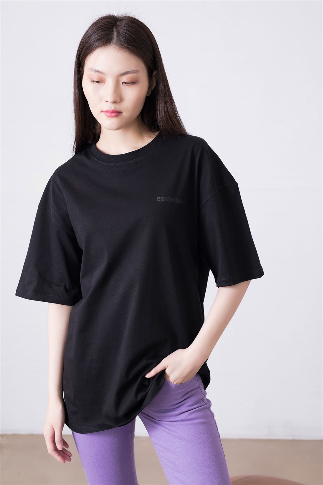 Trendiz Unisex Essentials 303 Siyah Tshirt