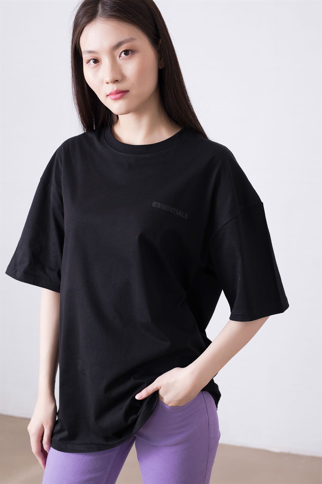 Trendiz Unisex Essentials 303 Siyah Tshirt