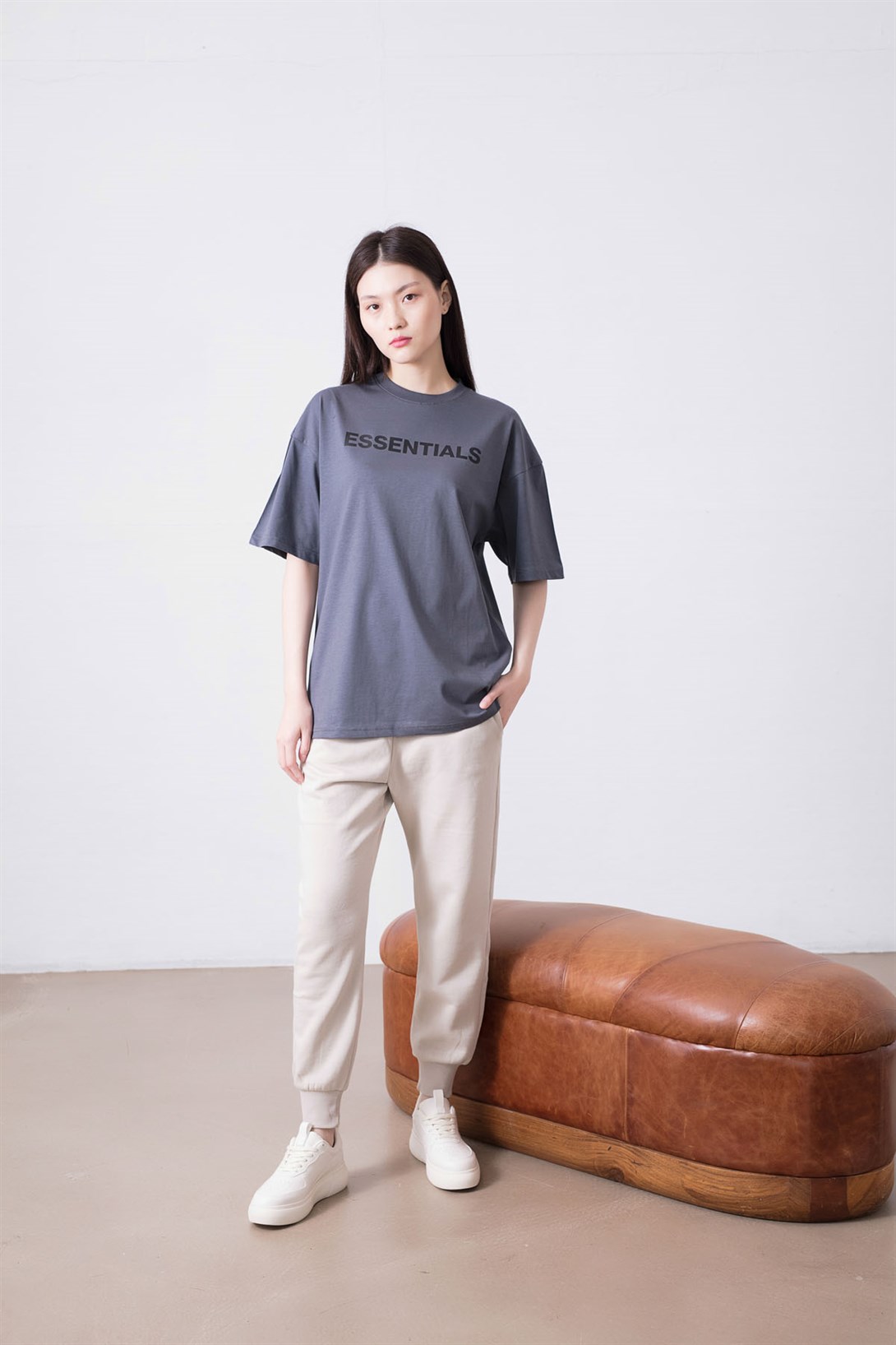 Trendiz Unisex Essentials Antrasit Tshirt