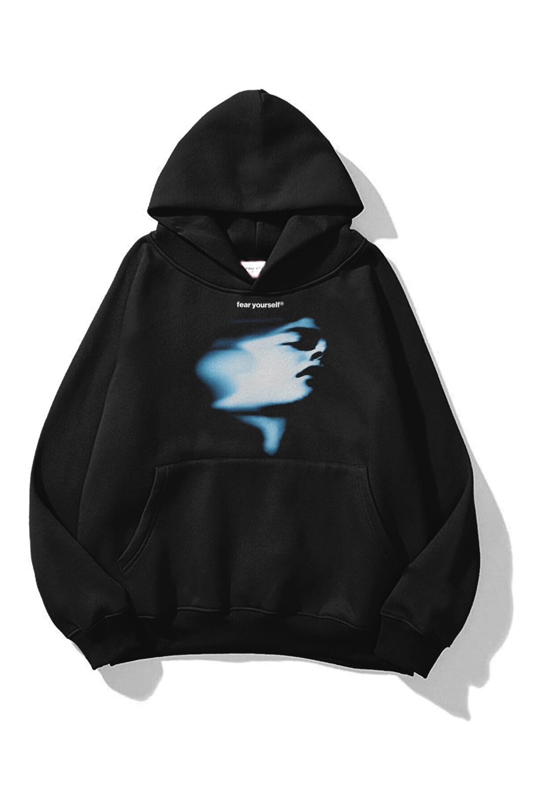Trendiz Unisex Fear Yourself Sweatshirt Hoodie Siyah