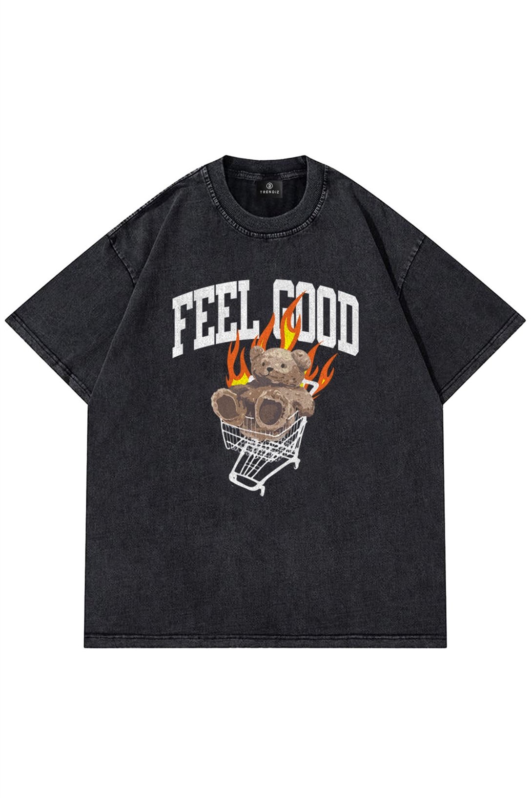 Trendiz Unisex Feel Good Yıkamalı Antasit Tshirt