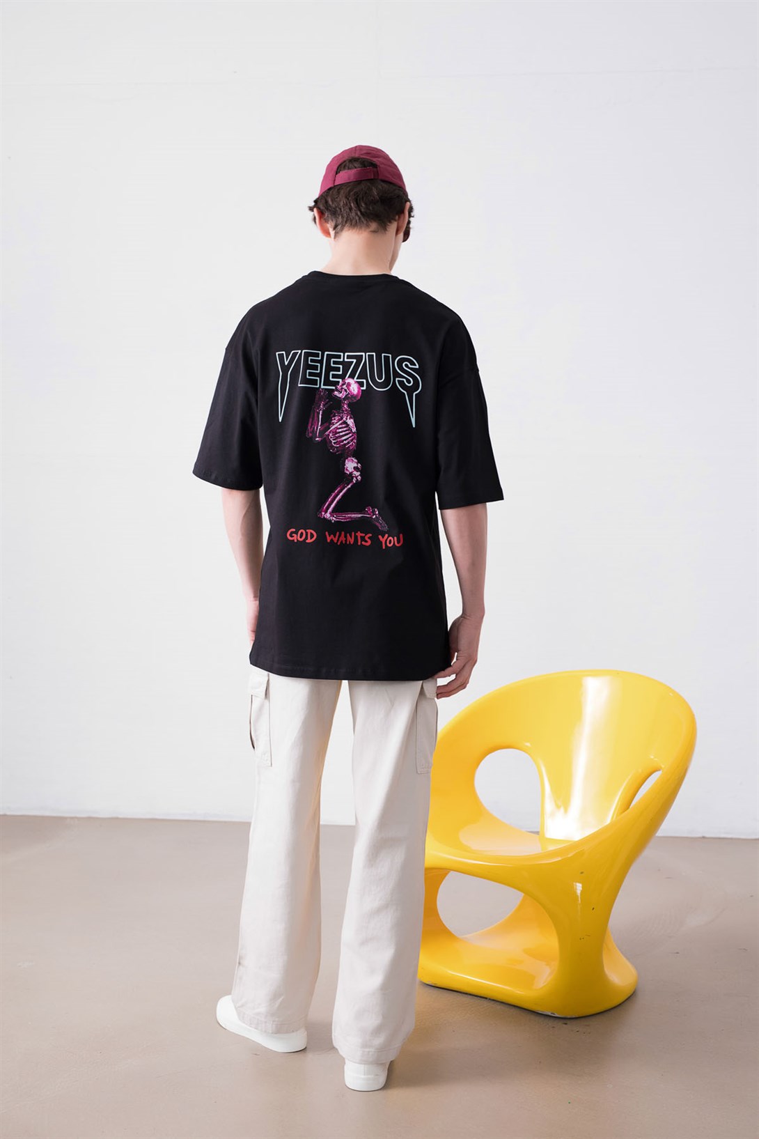 Trendiz Unisex God Wants You Yeezus Siyah Tshirt