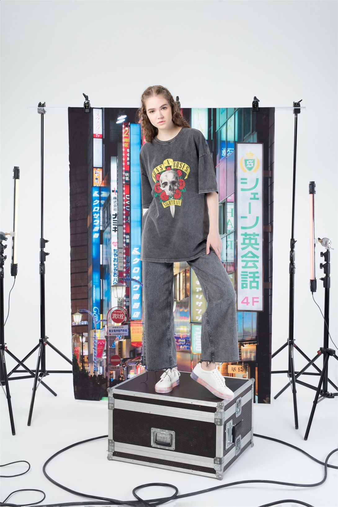 Trendiz Kadın Gunsnroses Tshirt Antrasit