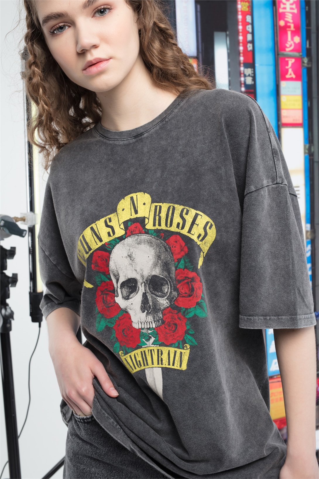 Trendiz Kadın Gunsnroses Tshirt Antrasit