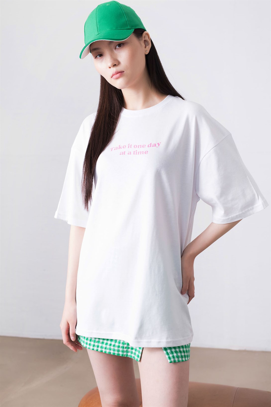 Trendiz Unisex Happy Life Beyaz Tshirt