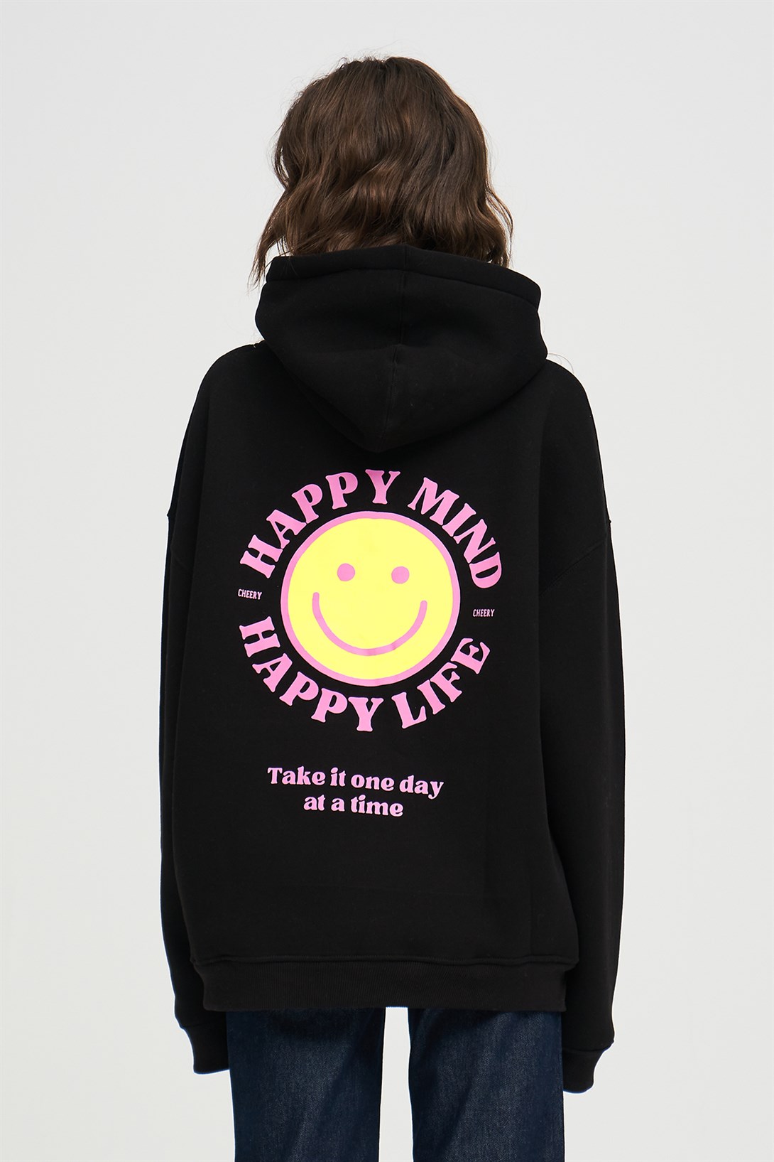 Trendiz Unisex Happy Life Sweatshirt Hoodie