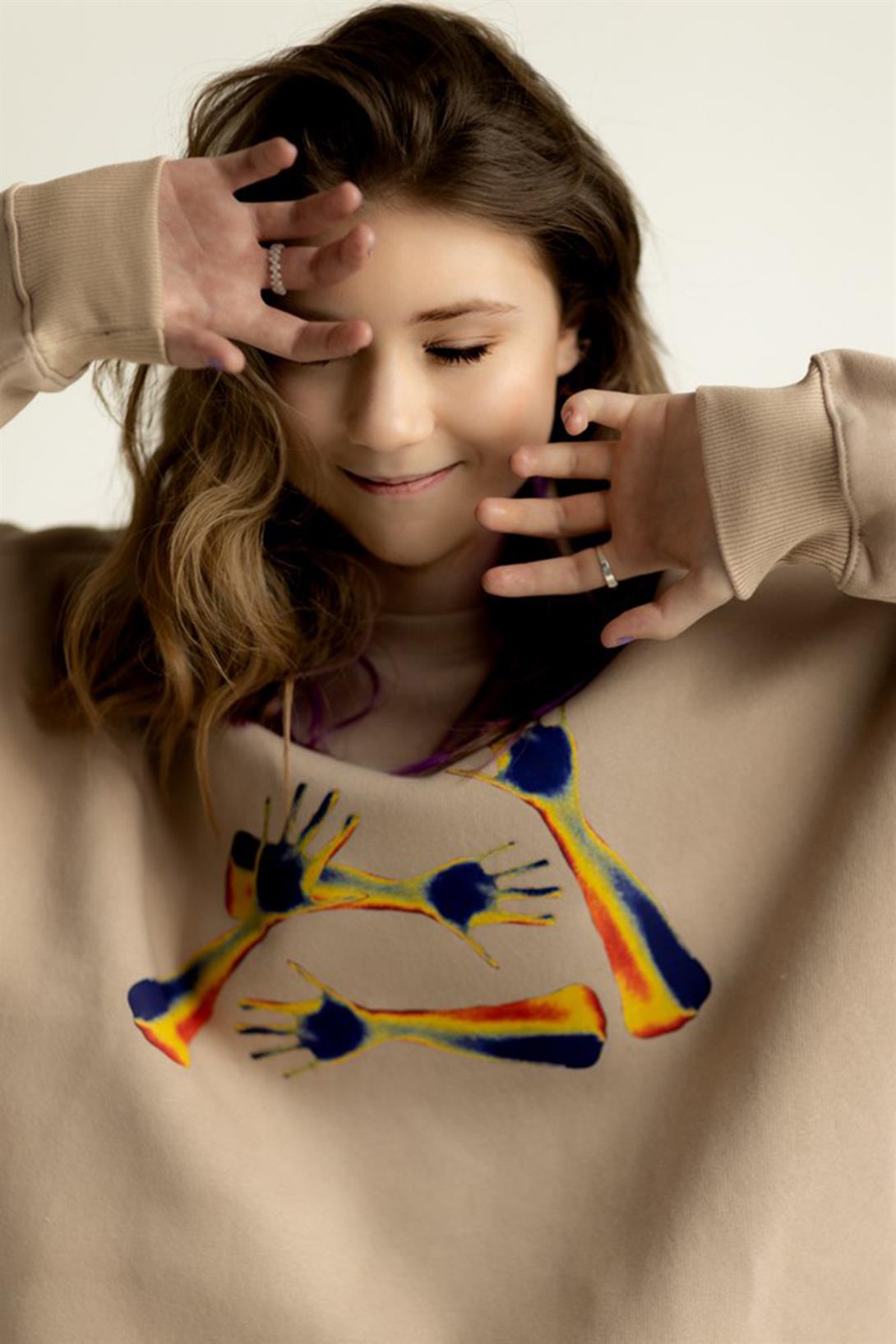 Trendiz Unisex Heatmaps Arms Bisiklet Yaka Sweatshirt Hoodie