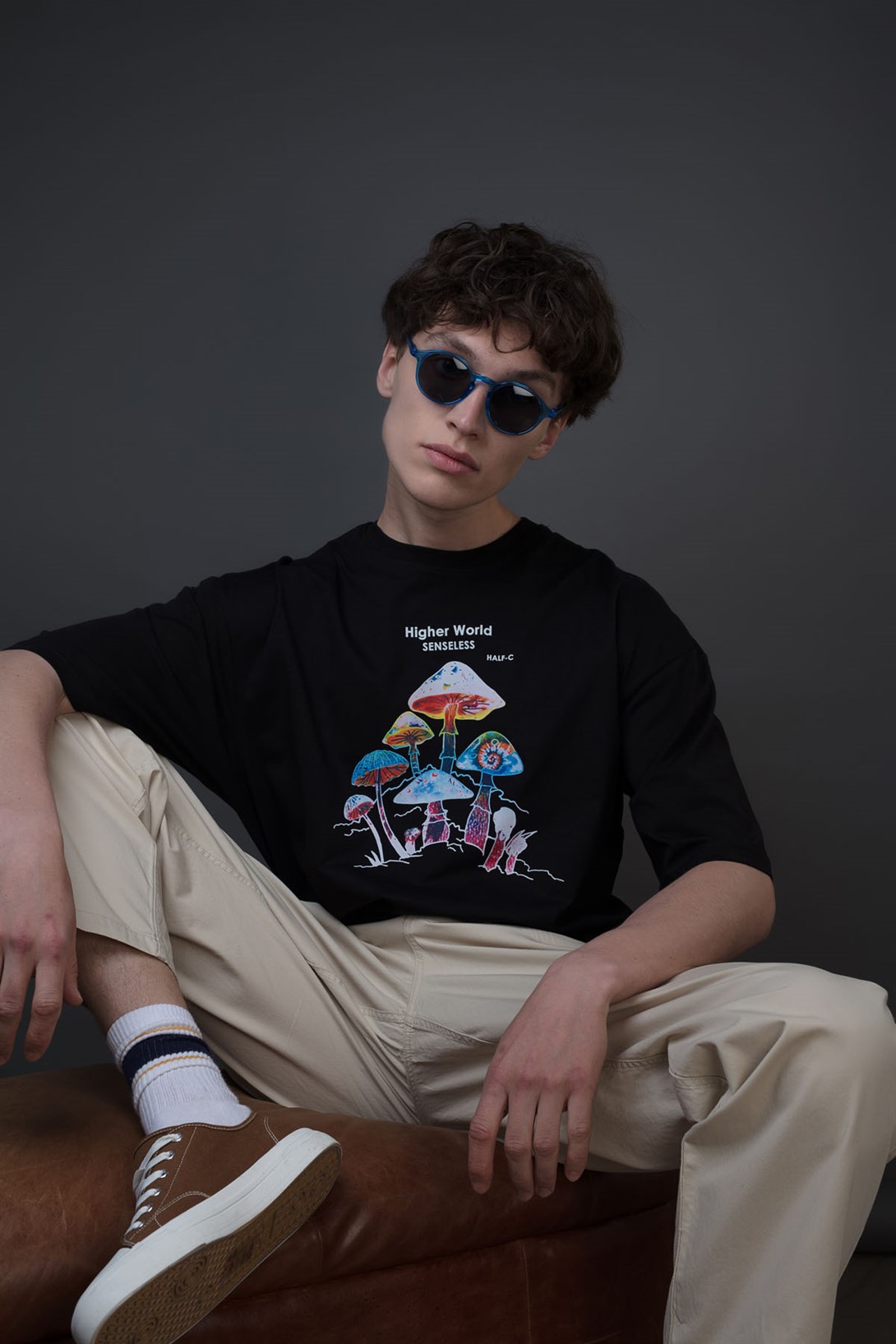 Trendiz Unisex Higher World Siyah Tshirt