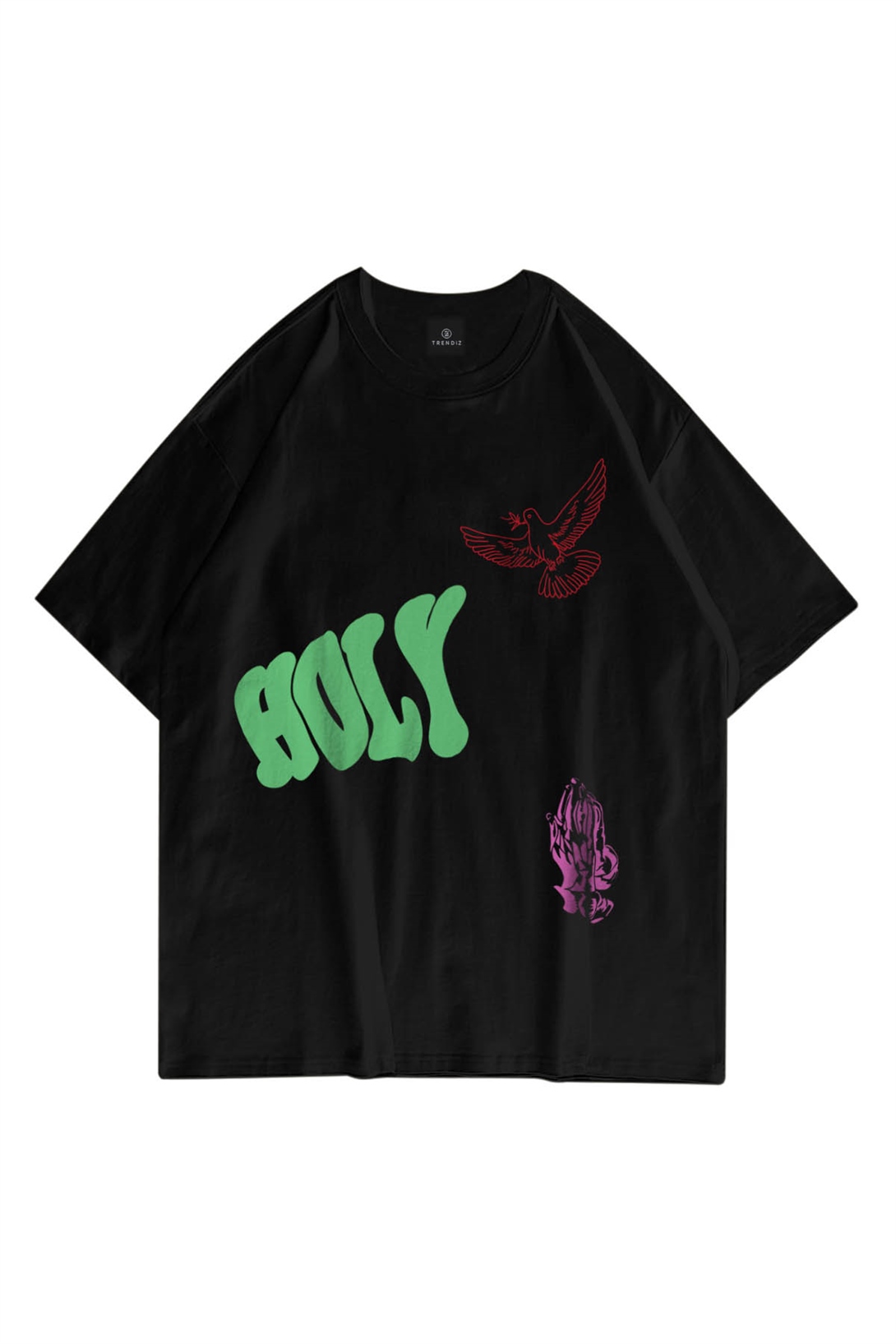 Trendiz Unisex Holy Siyah Tshirt