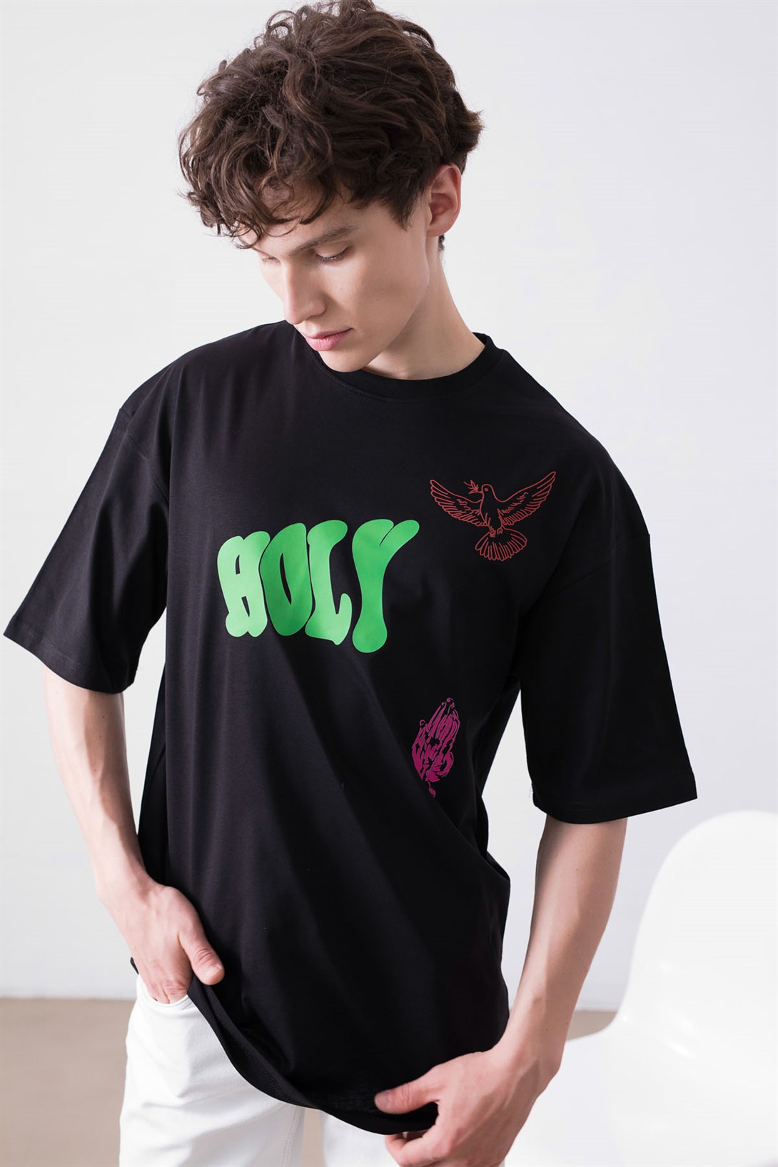 Trendiz Unisex Holy Siyah Tshirt