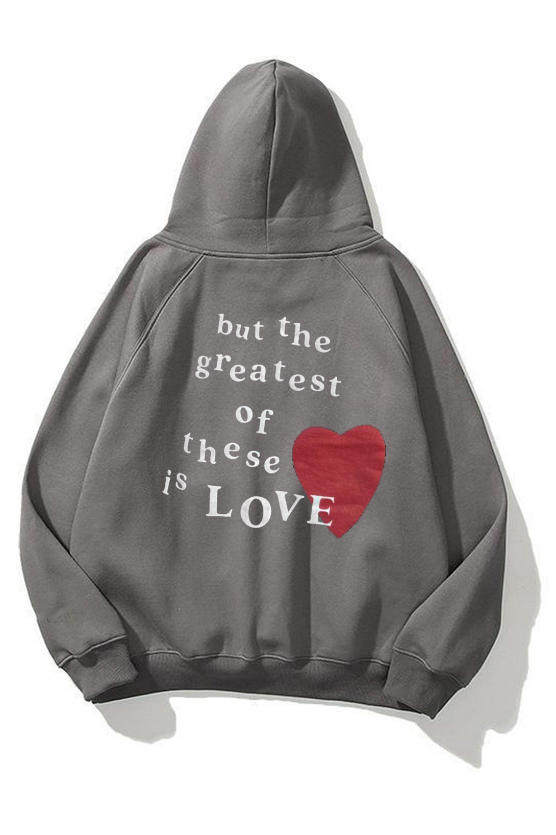 Trendiz Unisex Hope Love Antrasit Sweatshirt Hoodie