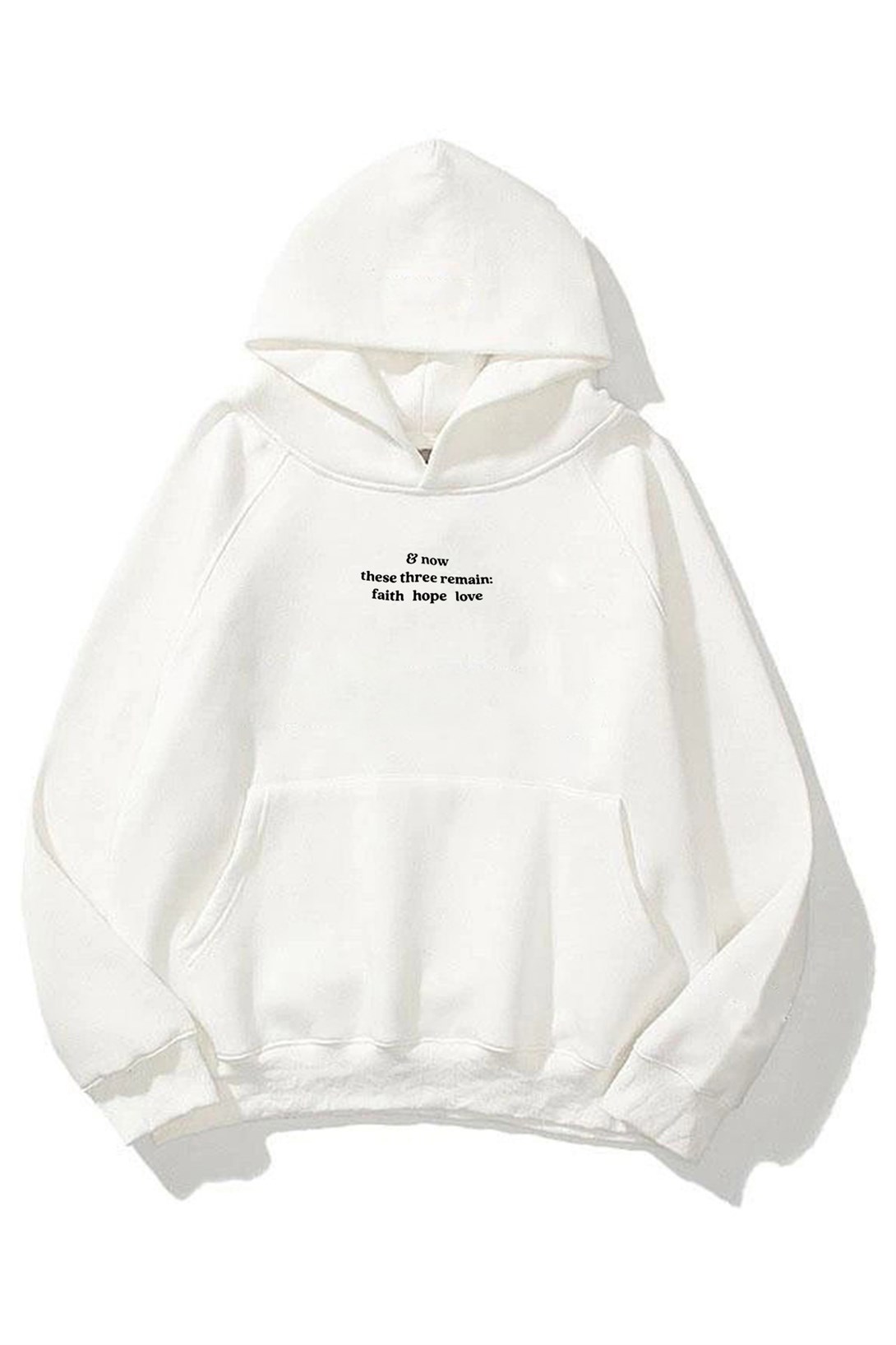 Trendiz Unisex Hope Love Beyaz Sweatshirt Hoodie