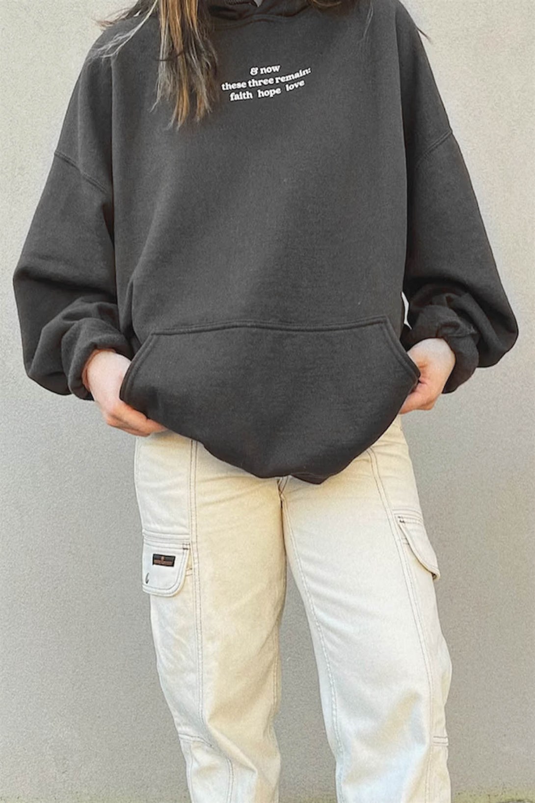 Trendiz Unisex Hope Love Füme Sweatshirt Hoodie