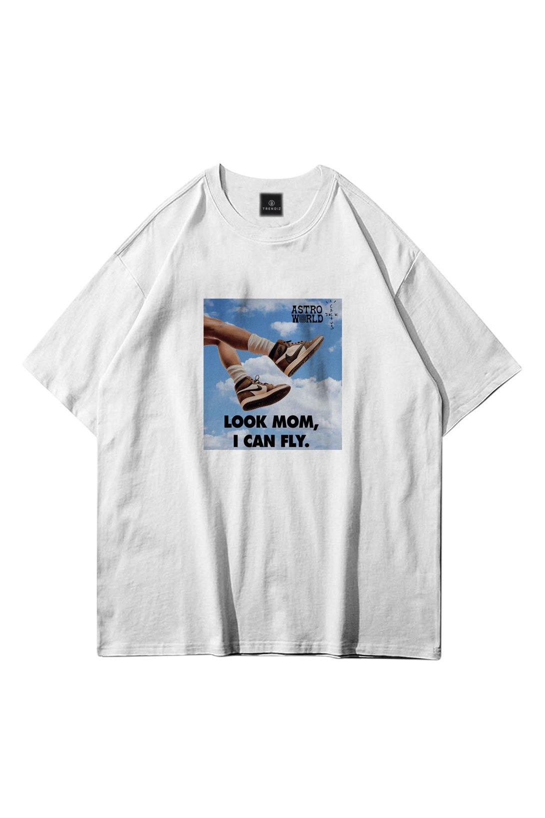 Trendiz Unisex I Can Fly Air Beyaz Tshirt