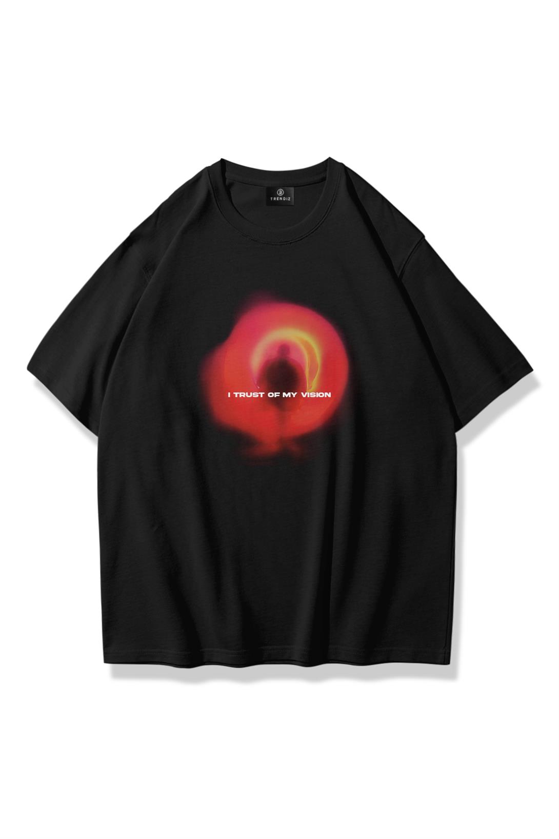 Trendiz Unisex I Trust of My Vision Tshirt Siyah