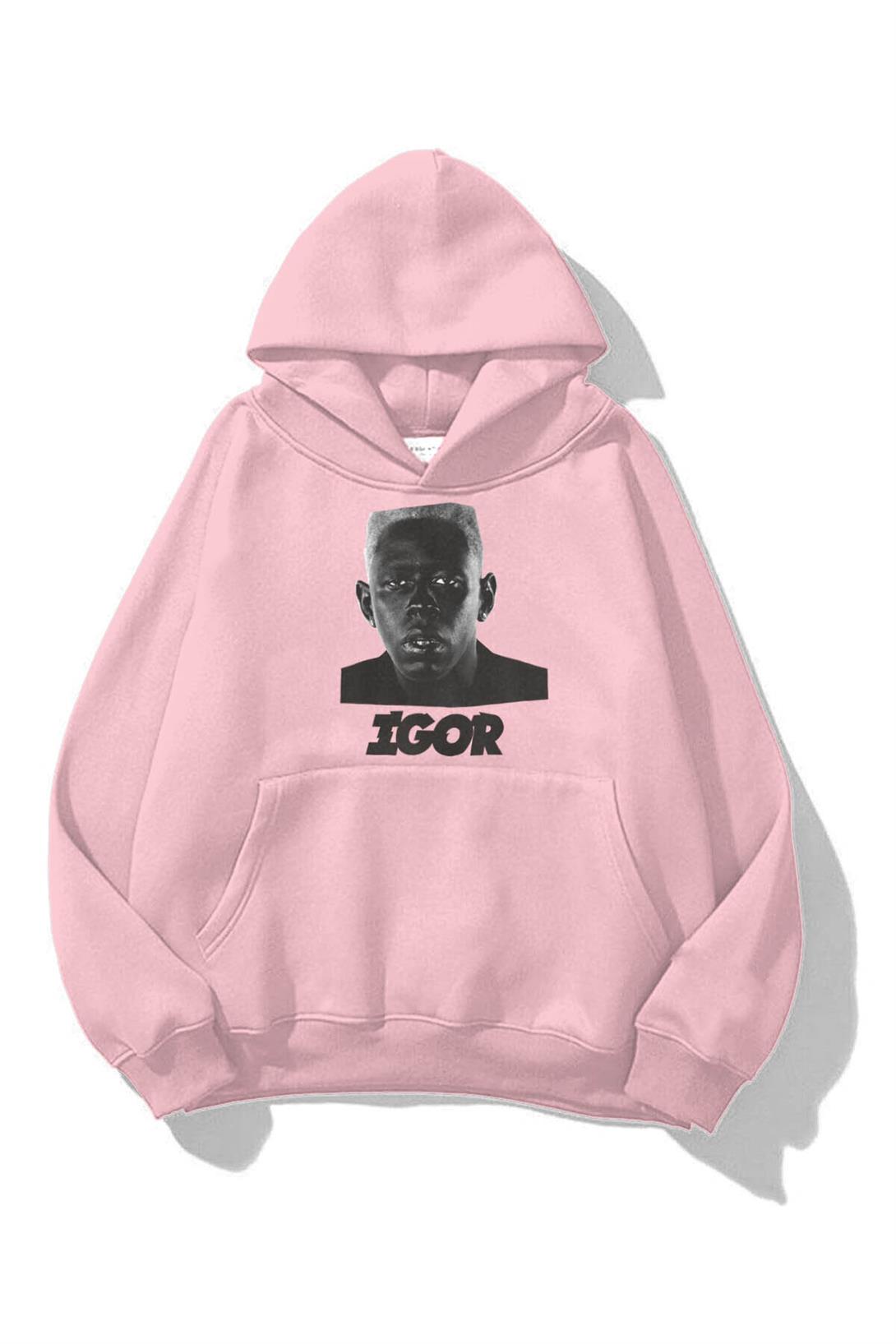 Trendiz Unisex İgor Tyler The Creator Sweatshirt Hoodie Pembe
