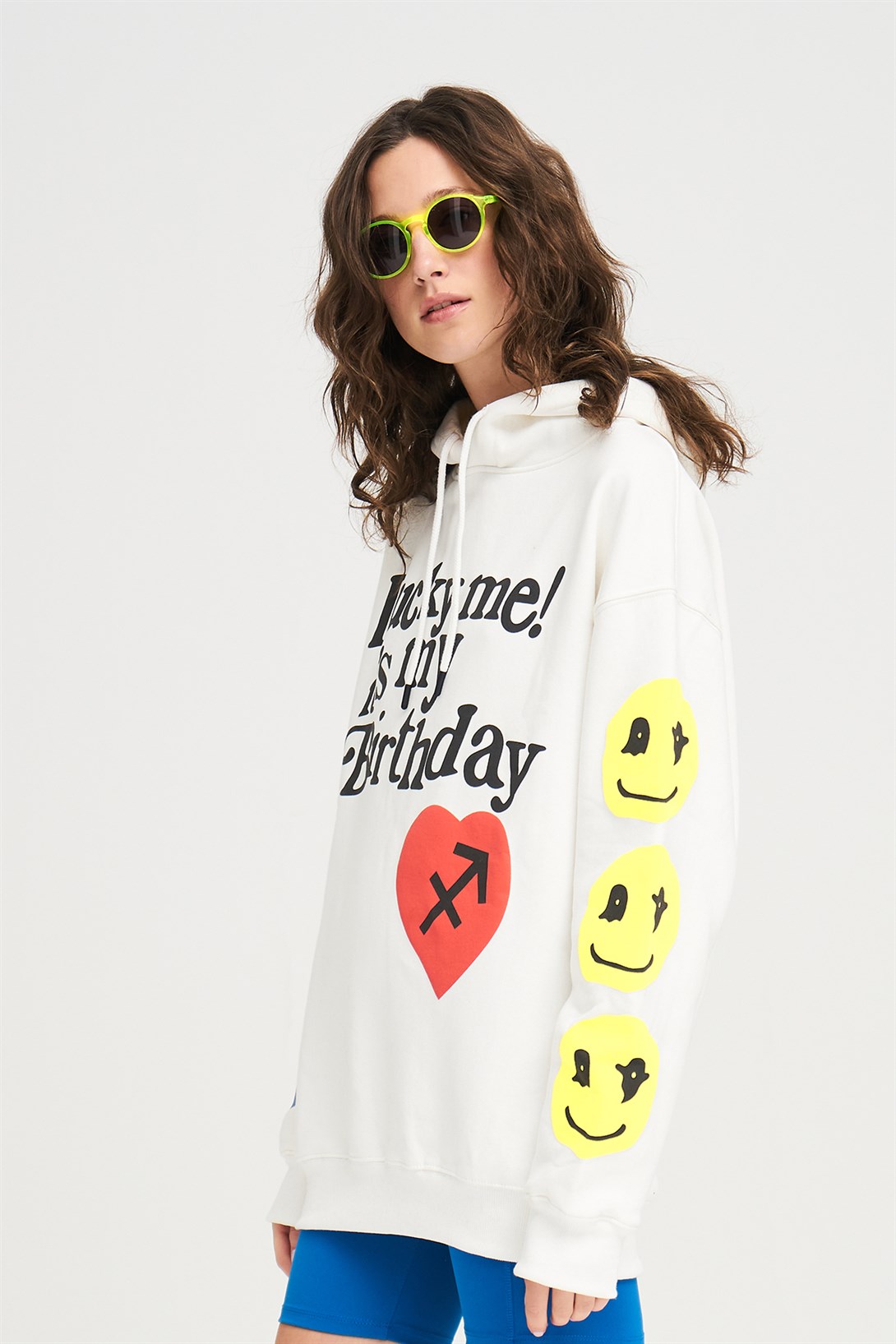 Trendiz Unisex Its My Birthday Beyaz Sweatshirt Hoodie