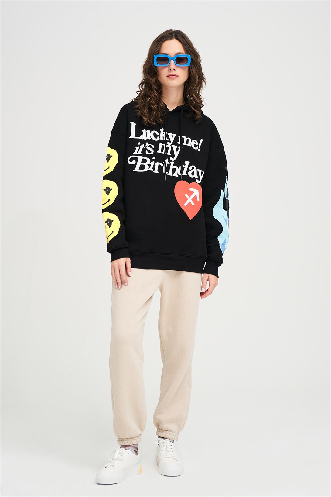Trendiz Unisex Its My Birthday Siyah Sweatshirt Hoodie