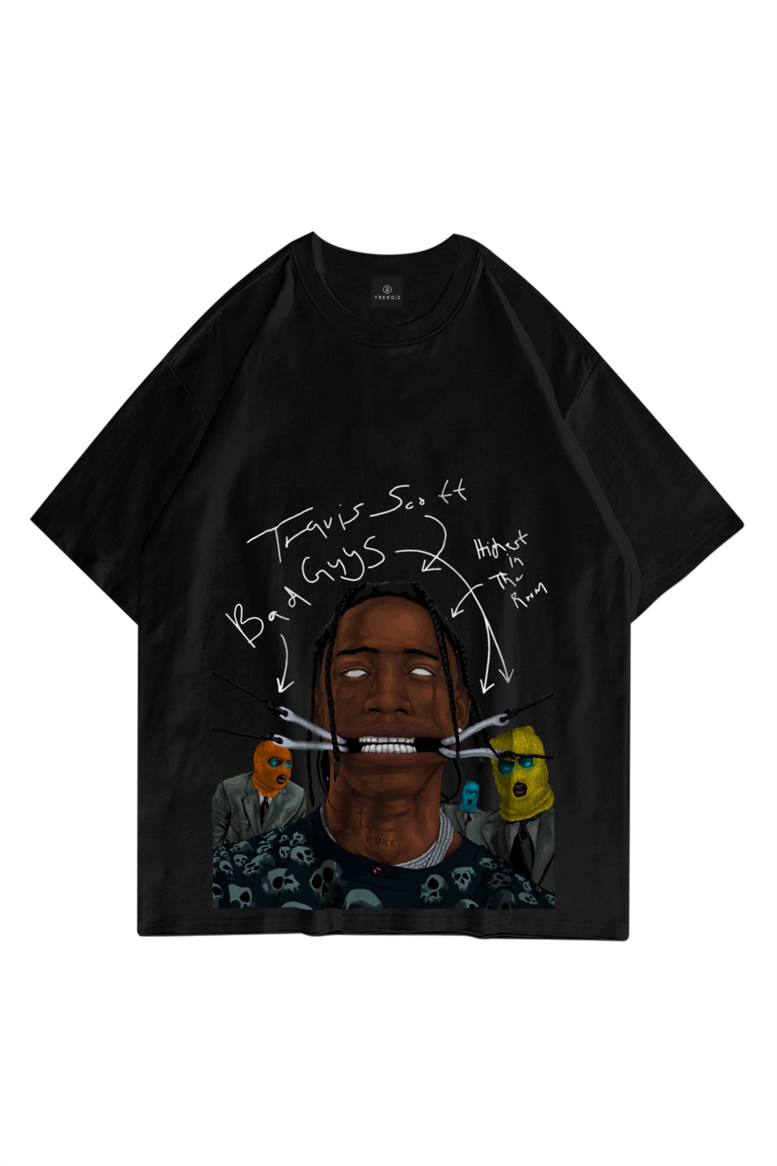 Trendiz Unisex Jackboys Travis Scott Siyah Tshirt