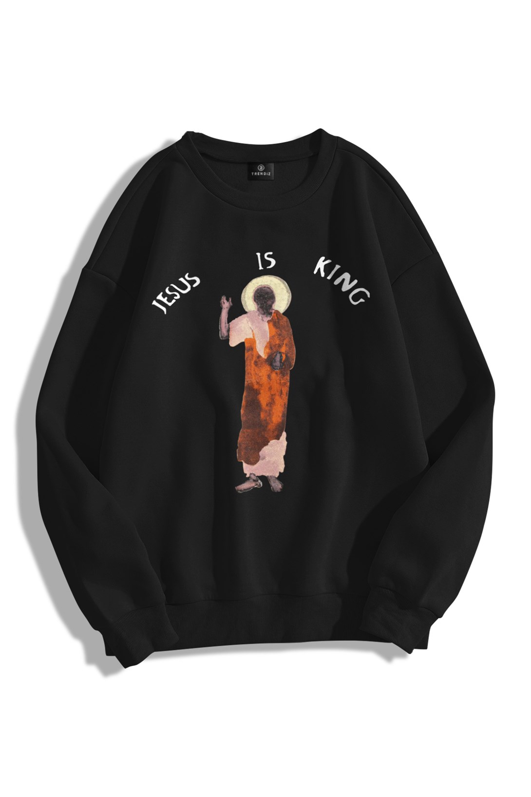 Trendiz Unisex Jesus is King Bisiklet Yaka Sweatshirt Hoodie