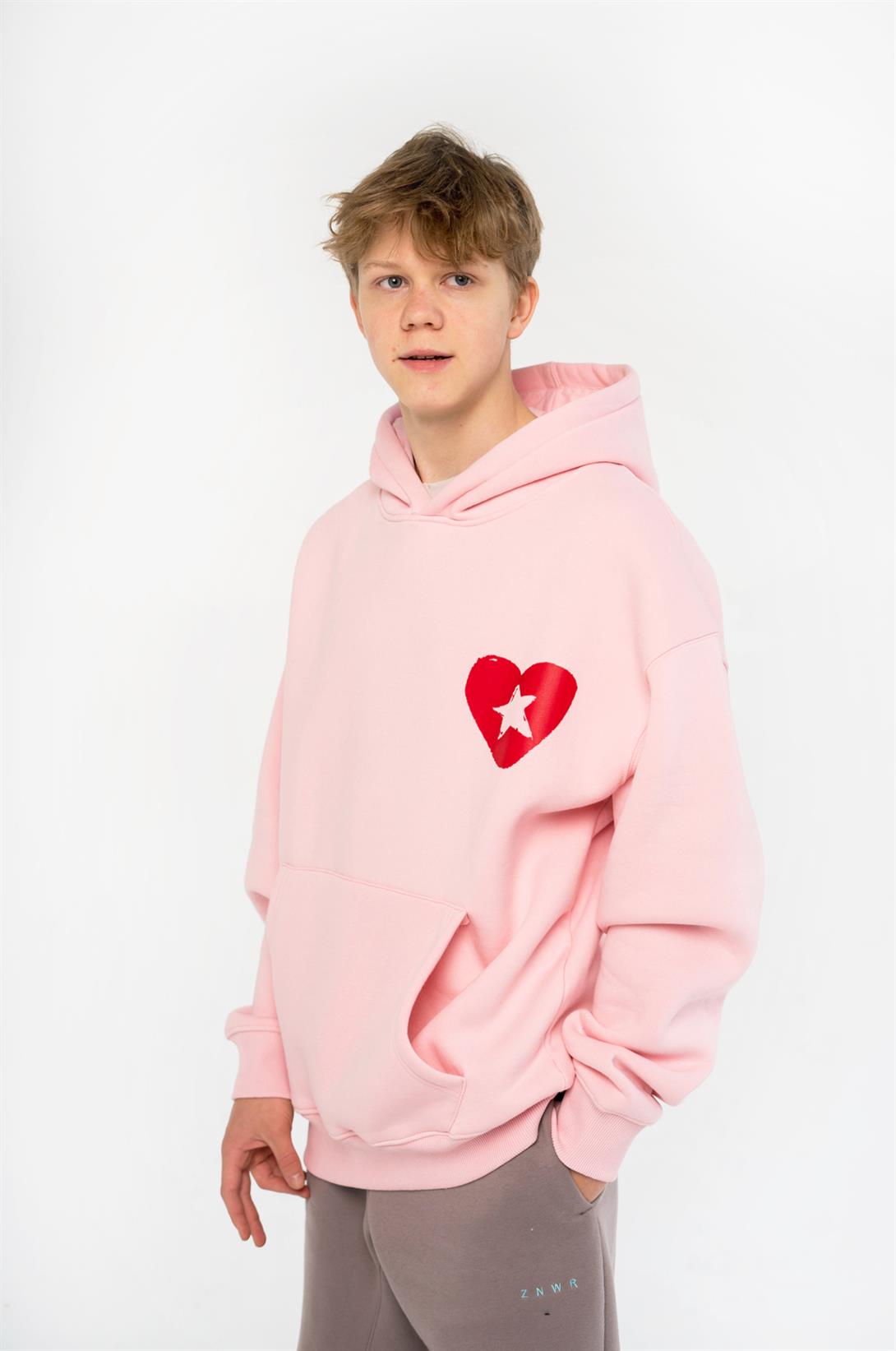 Trendiz Unisex Just Enjoy Sweatshirt Hoodie Pembe