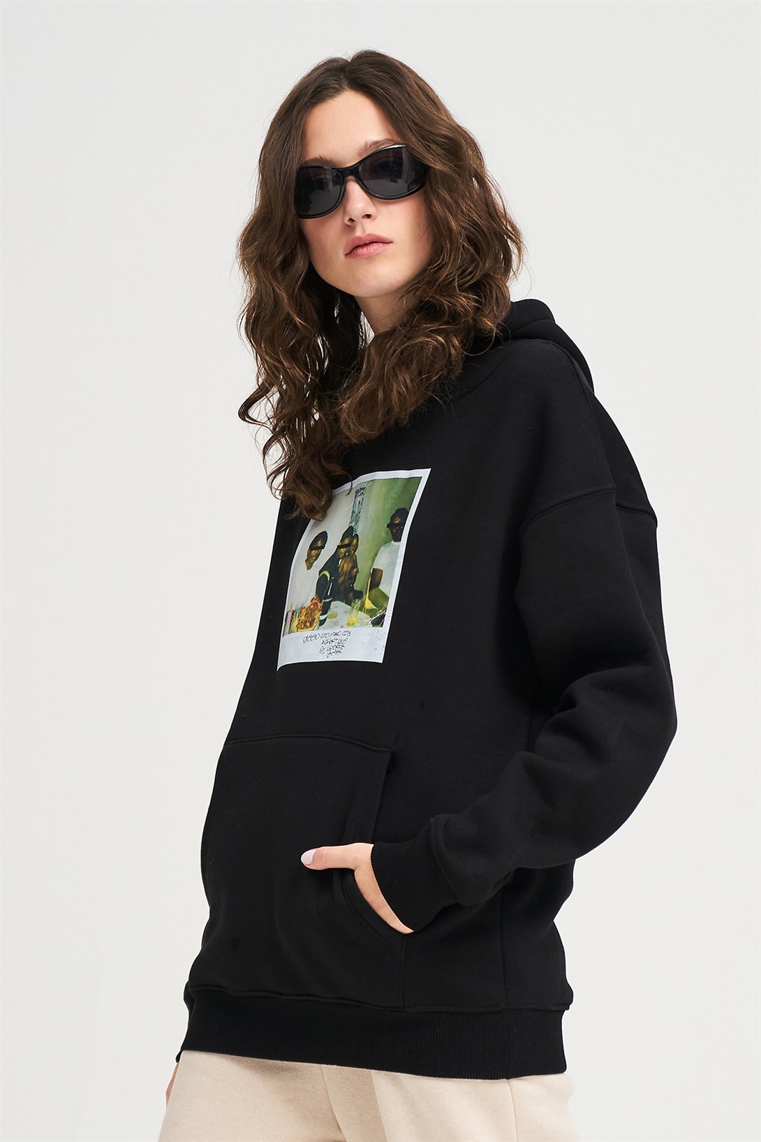 Trendiz Unisex Kendrick Lamar m.A.A.d City Siyah Sweatshirt Hoodie