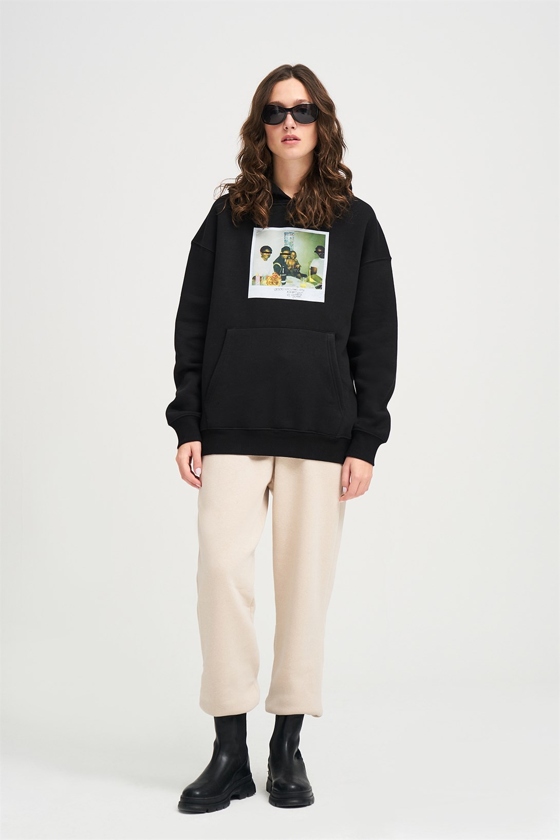 Trendiz Unisex Kendrick Lamar m.A.A.d City Siyah Sweatshirt Hoodie