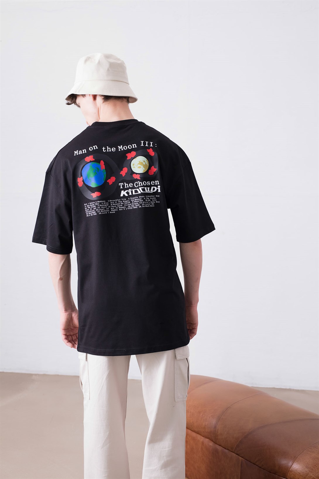 Trendiz Unisex Kid Cudi Man of the Moon 3 Siyah Tshirt