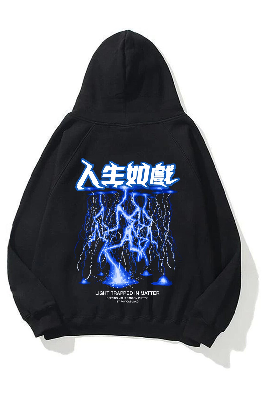 Trendiz Unisex Light Trapped in Matter Siyah Sweatshirt Hoodie