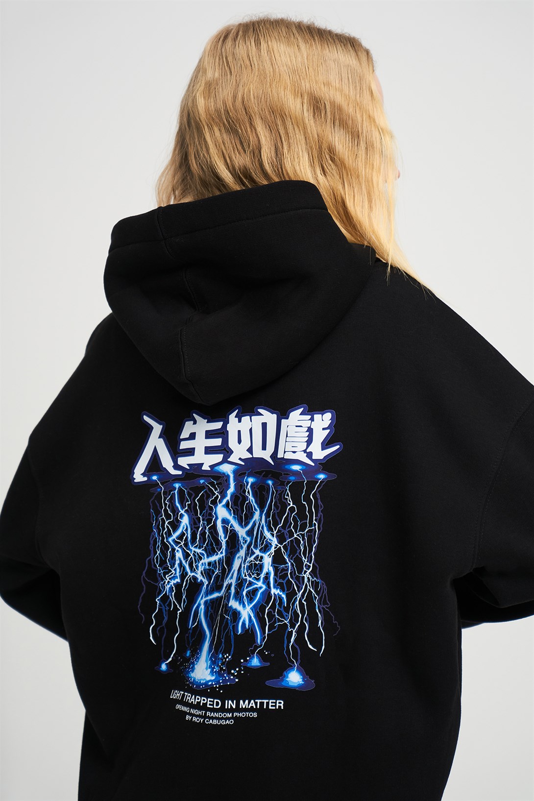 Trendiz Unisex Light Trapped in Matter Siyah Sweatshirt Hoodie