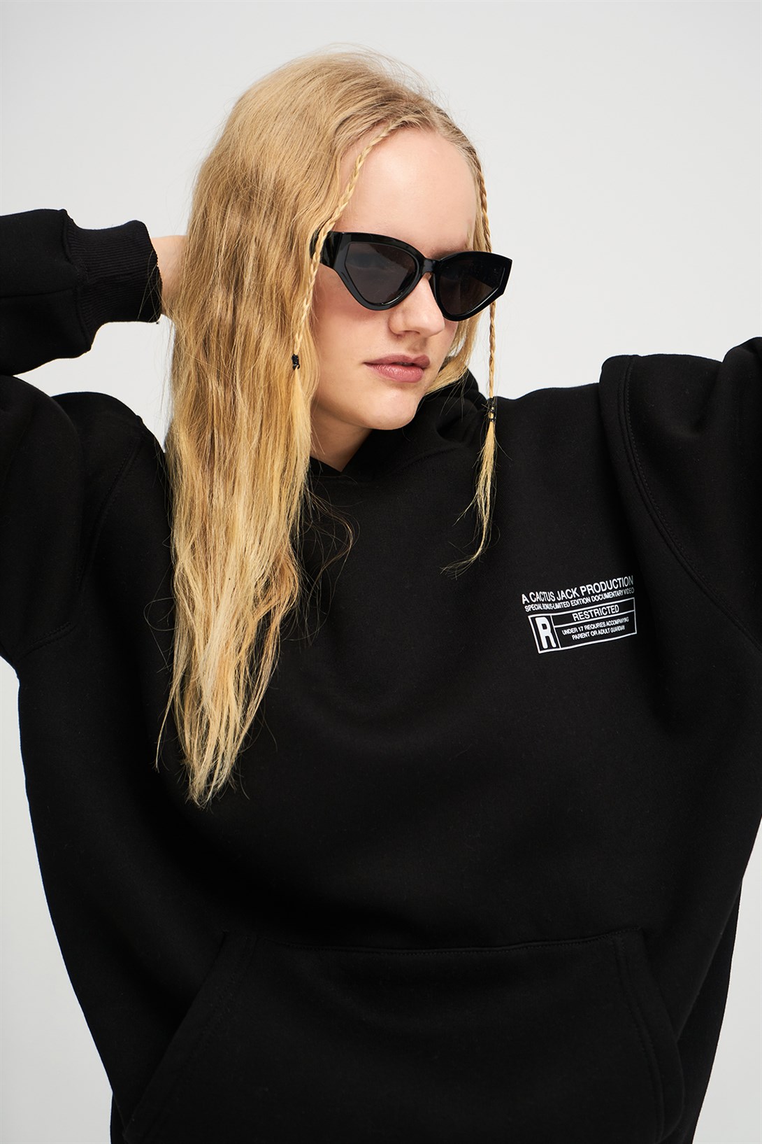 Trendiz Unisex  Look Mom I Can Fly Renkli Siyah Sweatshirt Hoodie