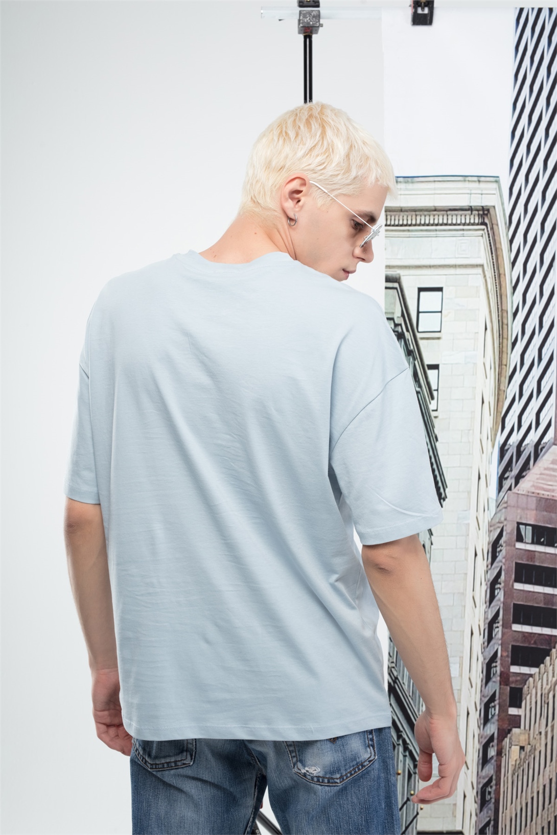 Trendiz Erkek Los Angeles Tshirt Mavi