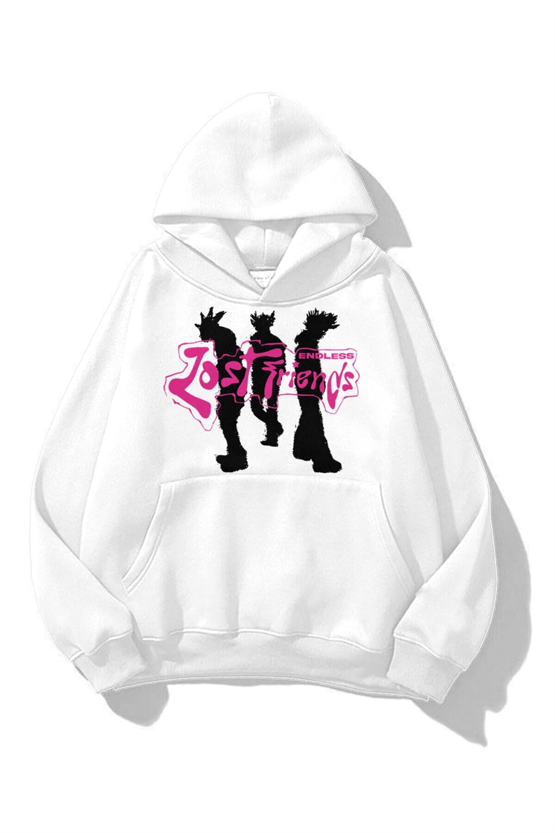 Trendiz Unisex Lost Friends Sweatshirt Beyaz