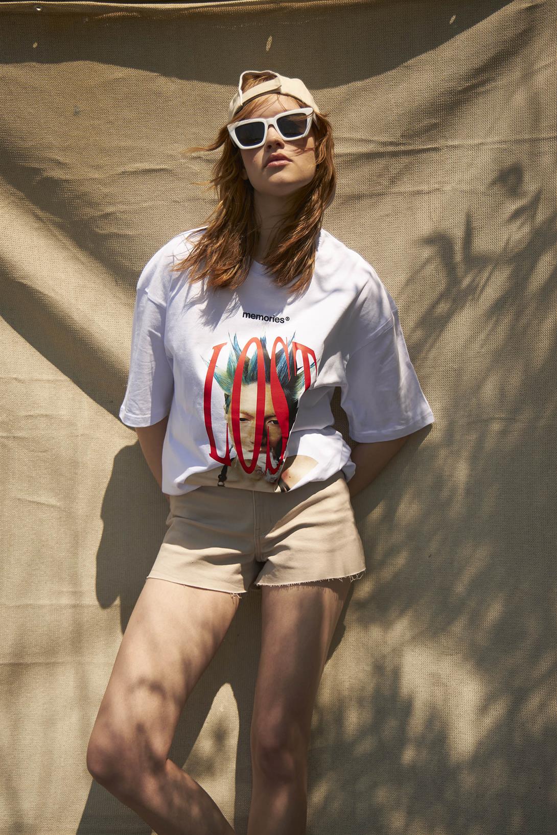 Trendiz Unisex Lost Memories Tshirt Beyaz