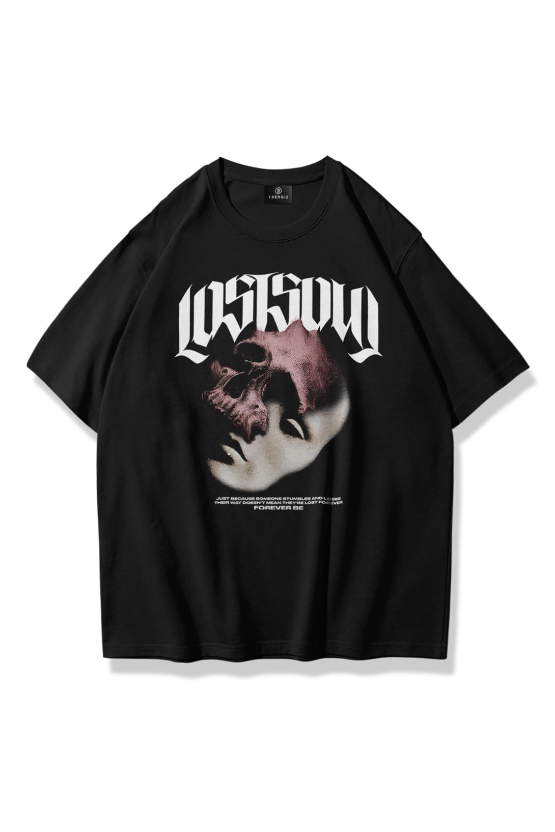 Trendiz Unisex Lost Soul Tshirt Siyah