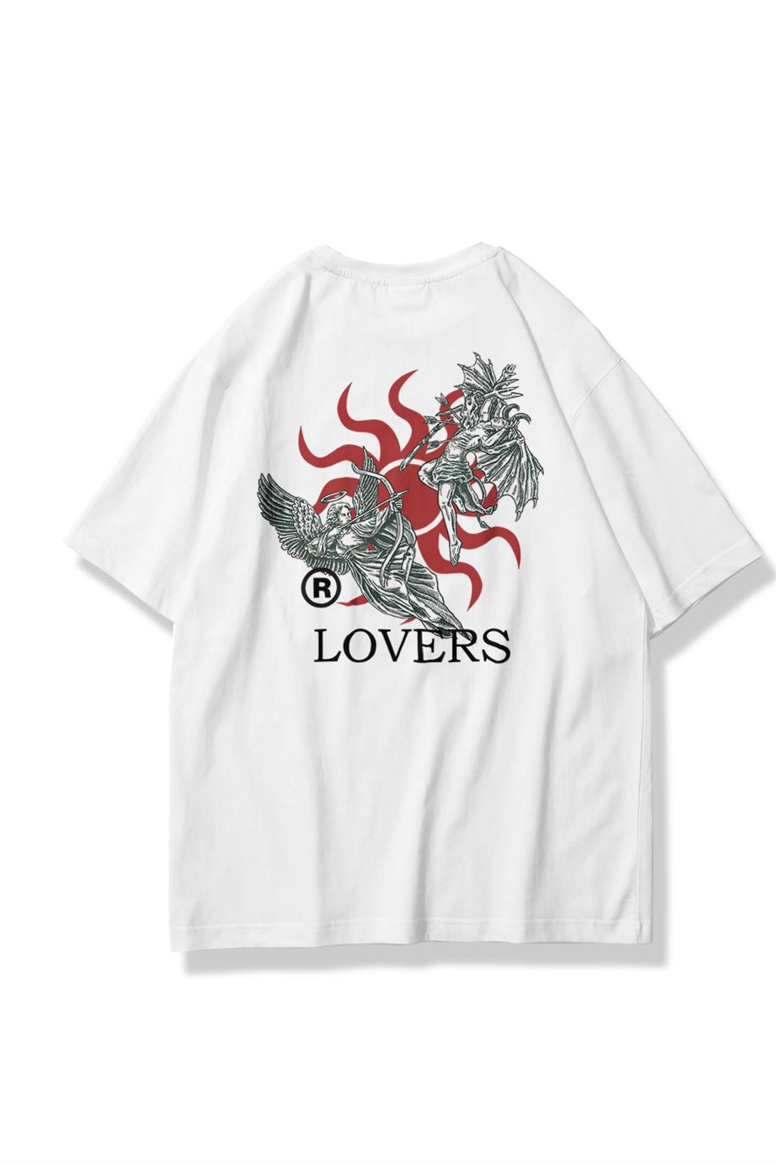 Trendiz Unisex Lovers Tshirt Beyaz