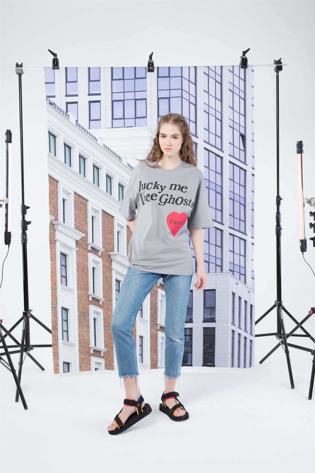 Trendiz Kadın Luckyme Gri Tshirt