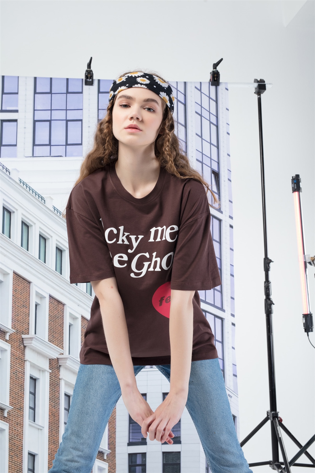 Trendiz Kadın Luckyme Kahverengi Tshirt