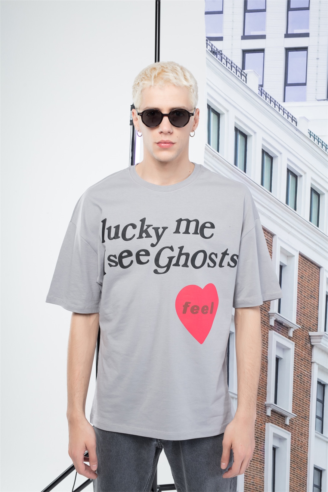 Trendiz Erkek Luckyme Tshirt Gri