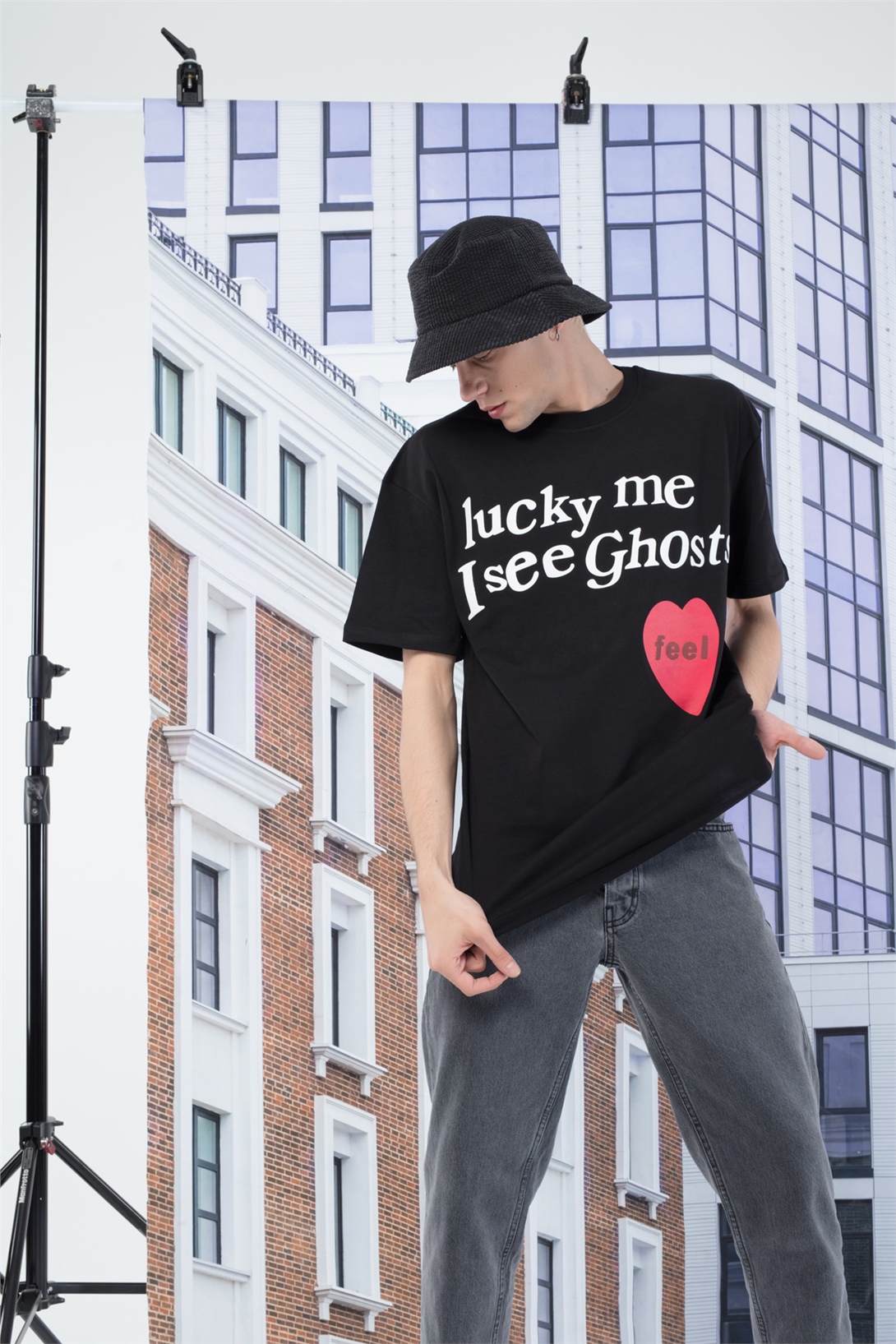 Trendiz Erkek Luckyme Tshirt Siyah