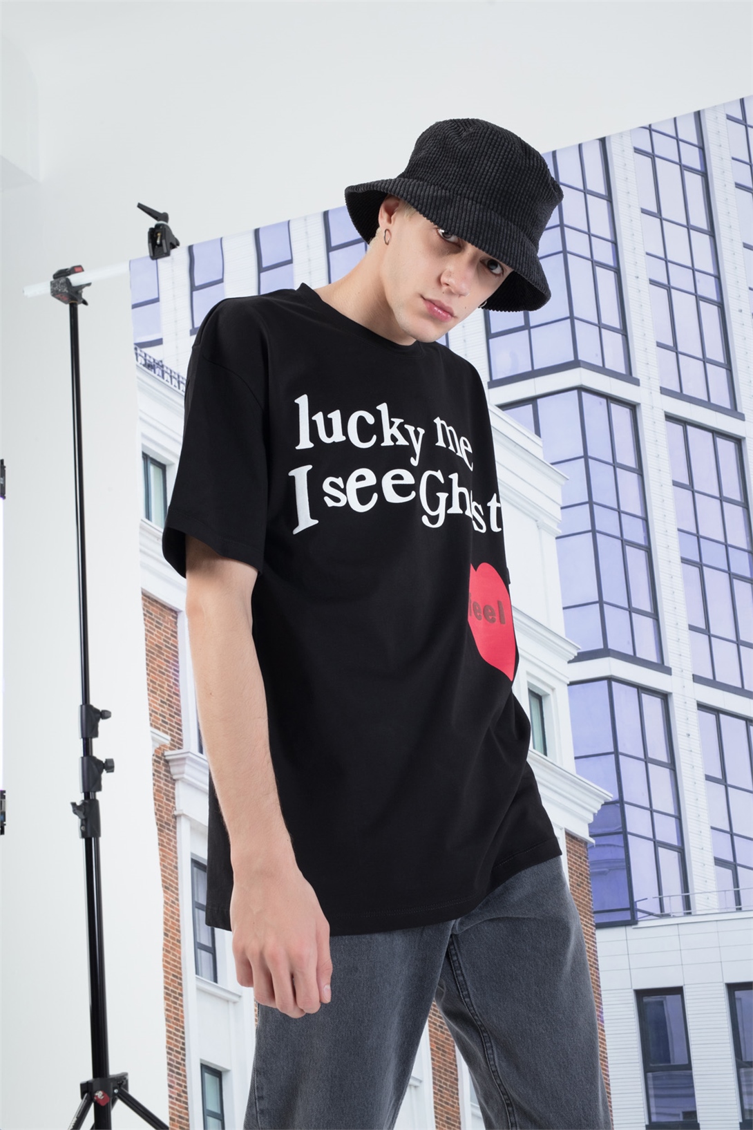 Trendiz Erkek Luckyme Tshirt Siyah