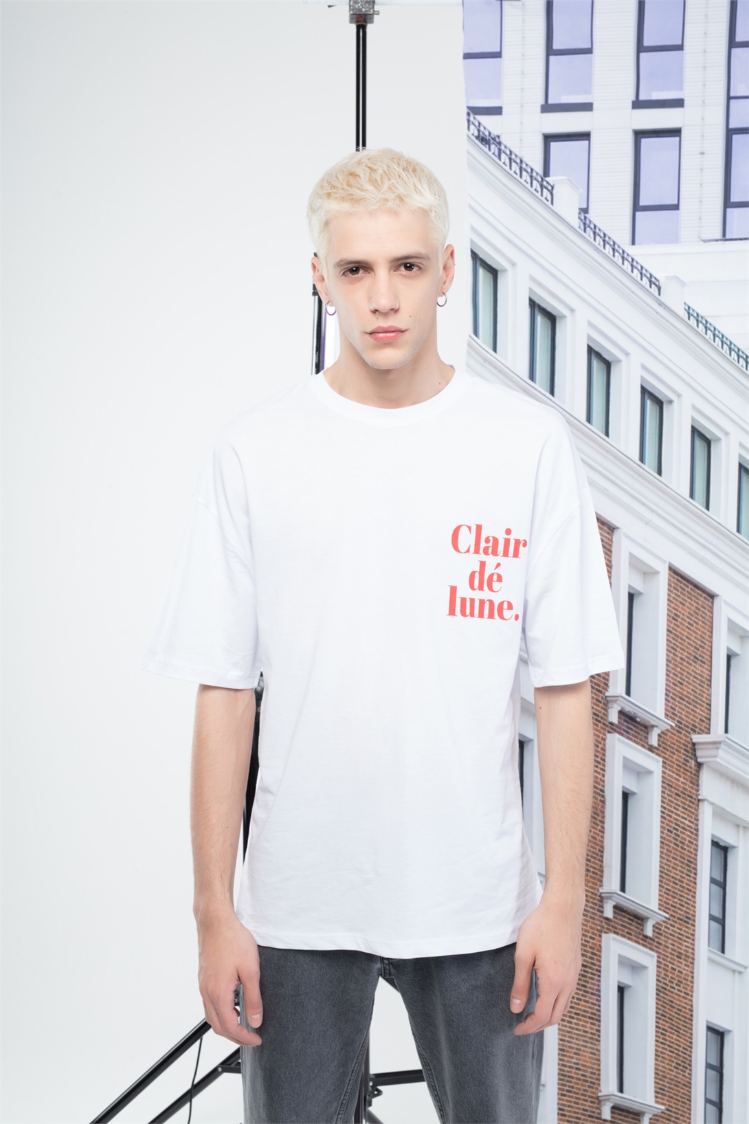 Trendiz Erkek Lune Tshirt Beyaz