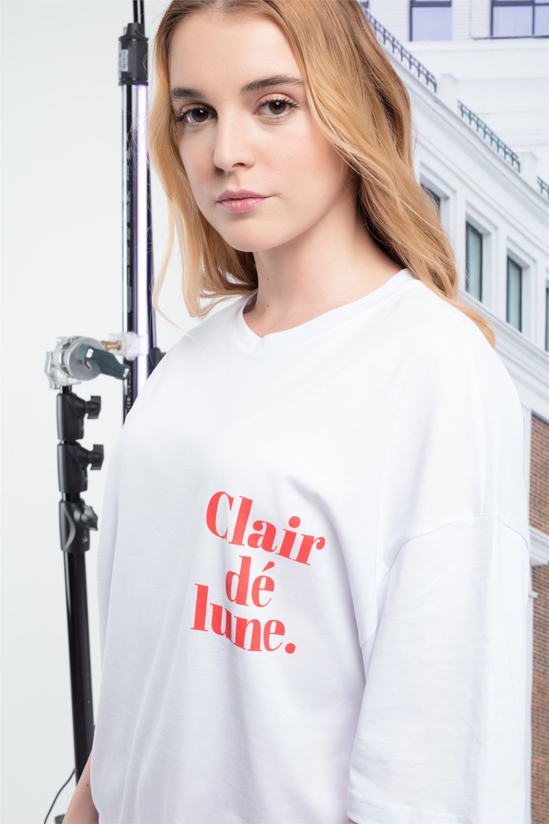 Trendiz Kadın Lune Tshirt Beyaz