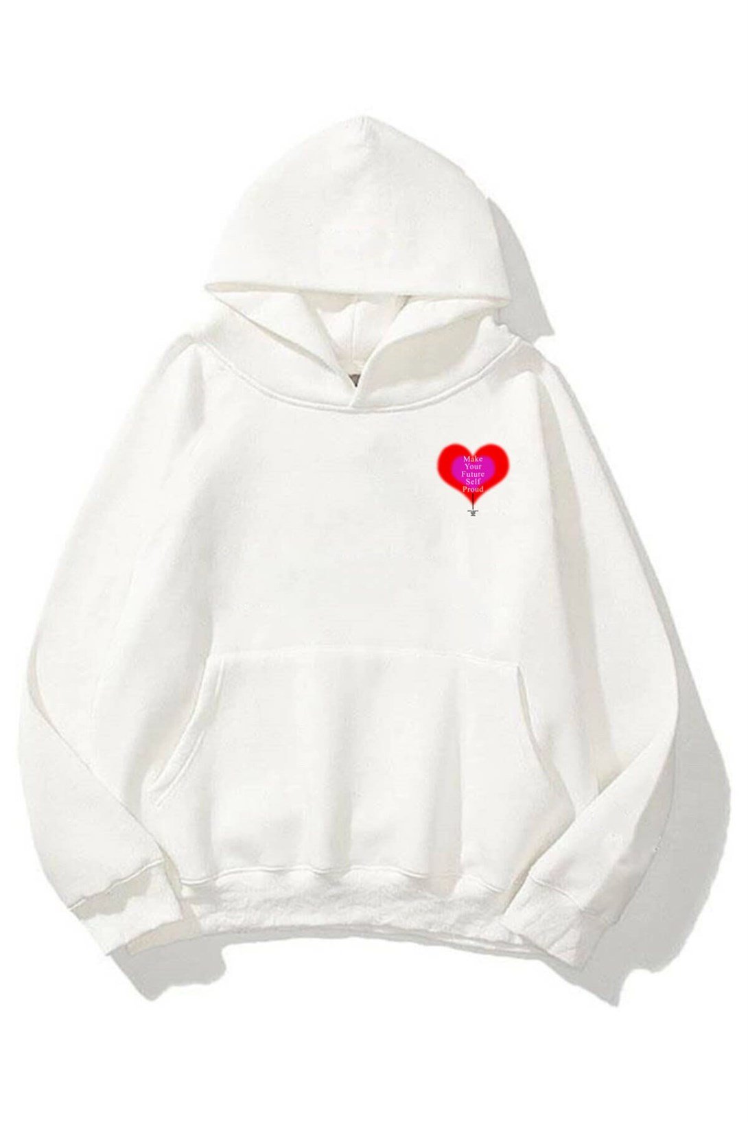 Trendiz Unisex Make Your Future Sweatshirt Hoodie Beyaz