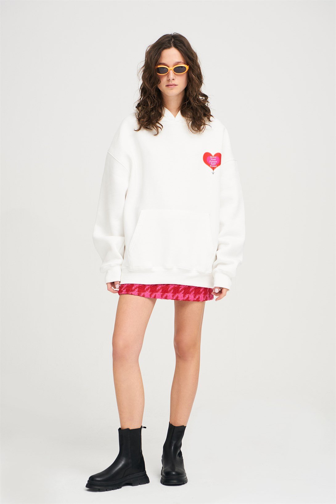 Trendiz Unisex Make Your Future Sweatshirt Hoodie Beyaz