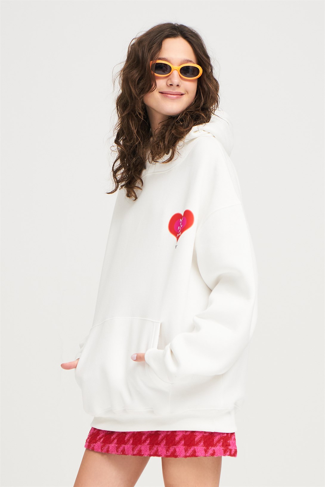 Trendiz Unisex Make Your Future Sweatshirt Hoodie Beyaz