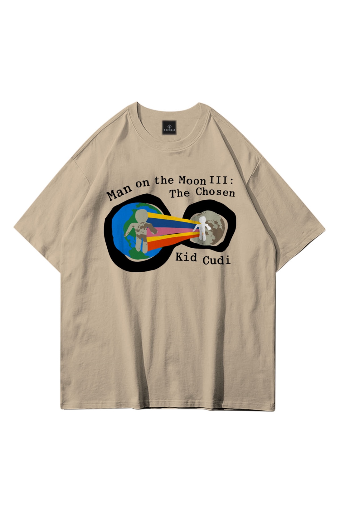 Trendiz Unisex Man on the Moon 3 Kid Cudi Taş Tshirt